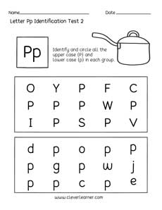 Fun letter P identification activity and test sheets for ...