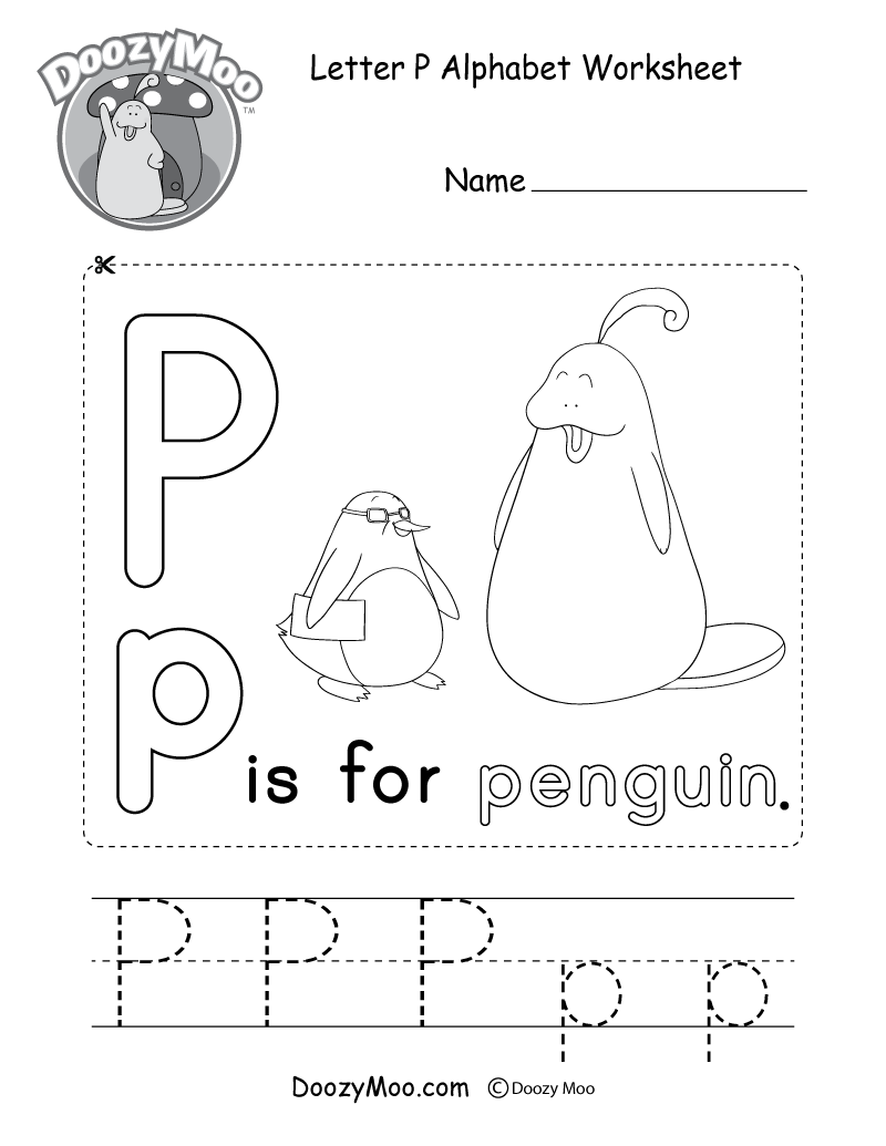 letter p worksheet for pre k