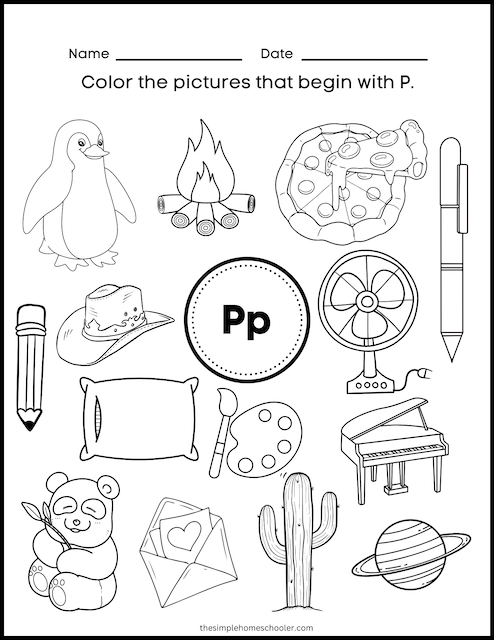 15+ Letter P Printables: Free &  Easy Print - The Simple Homeschooler