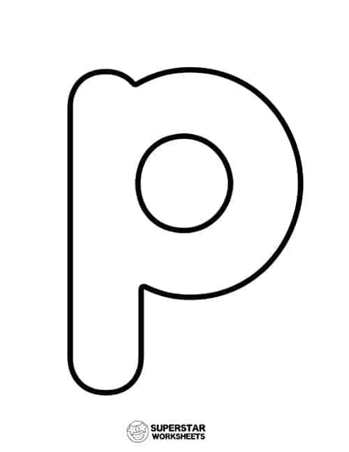 letter p worksheet preschool