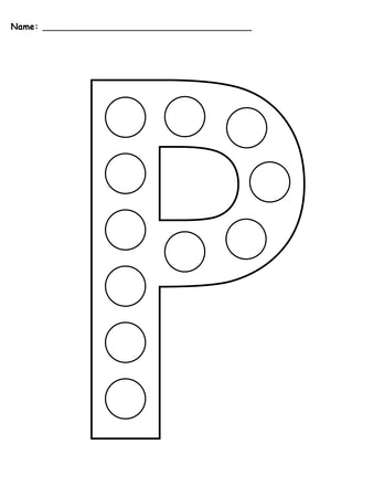 letter p worksheet preschool