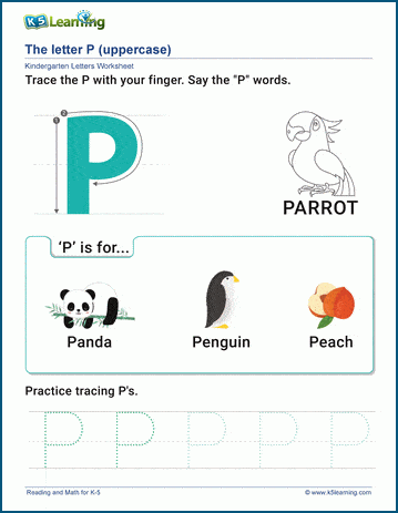 letter p worksheet to print out