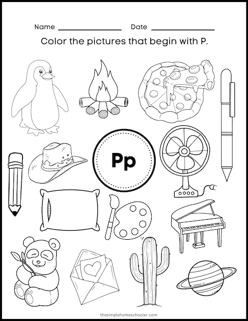 15+ Letter P Printables: Free & Easy Print - The Simple Homeschooler ...