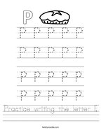 Letter P Worksheets - Page 4 - Twisty Noodle