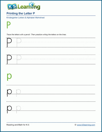 Printing the Letter P p | Worsheets library