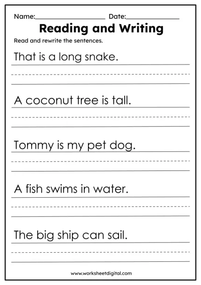 Free Handwriting Practice Practice - Worksheet Digital