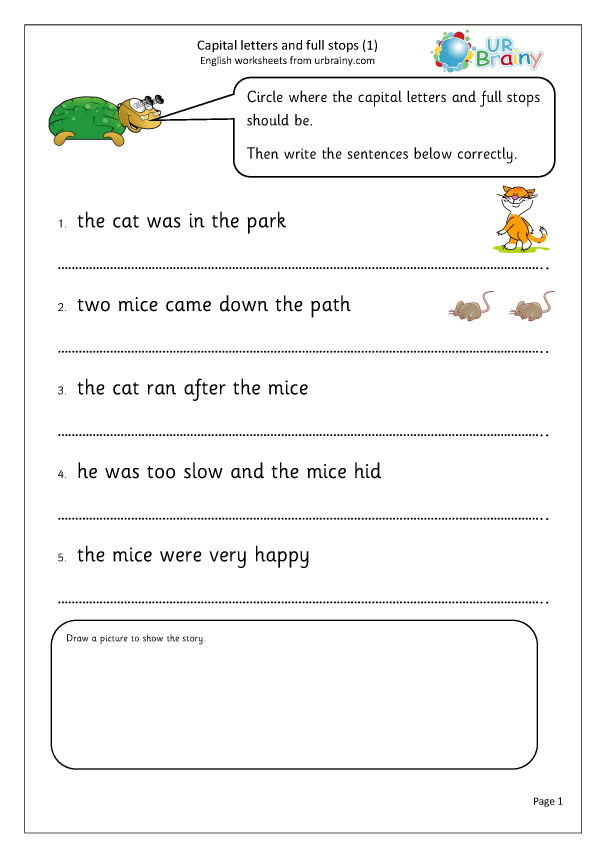 Capital letters and full stops (1) - Sentences and Punctuation by ...