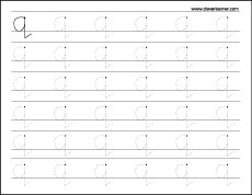 letter q handwriting worksheet