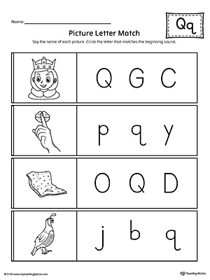 letter q preschool worksheet