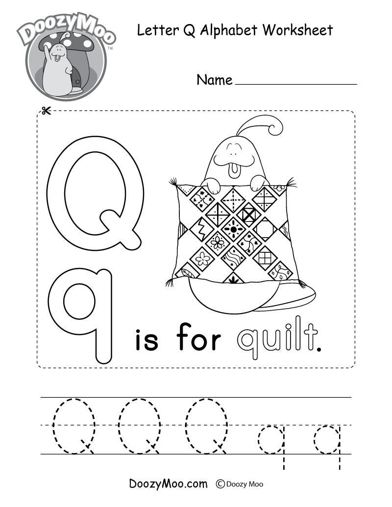 letter q preschool worksheet