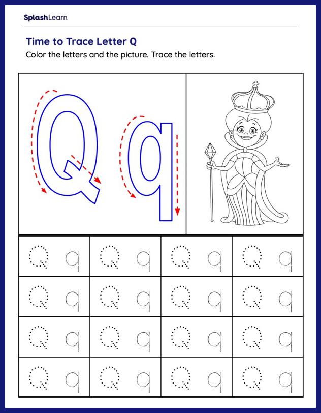 letter q tracing worksheet