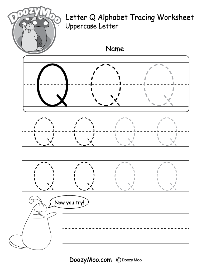 letter q tracing worksheet