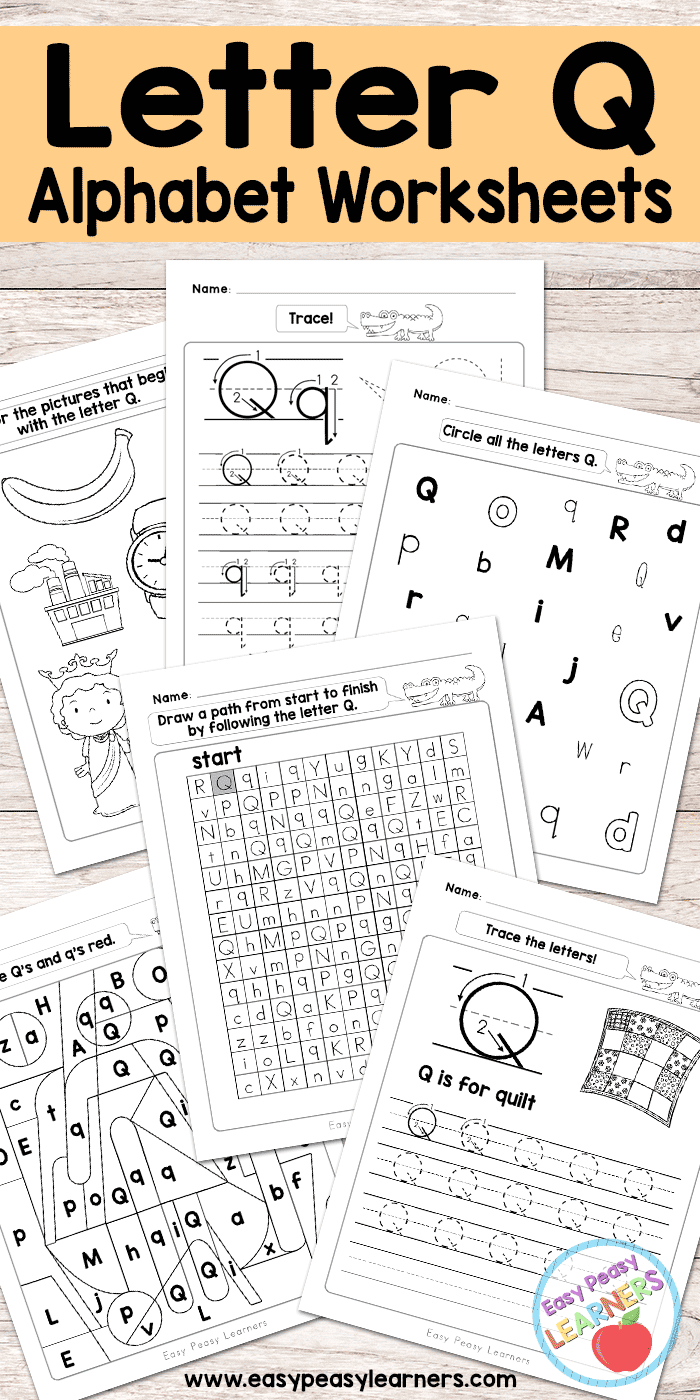 letter q worksheet for pre k
