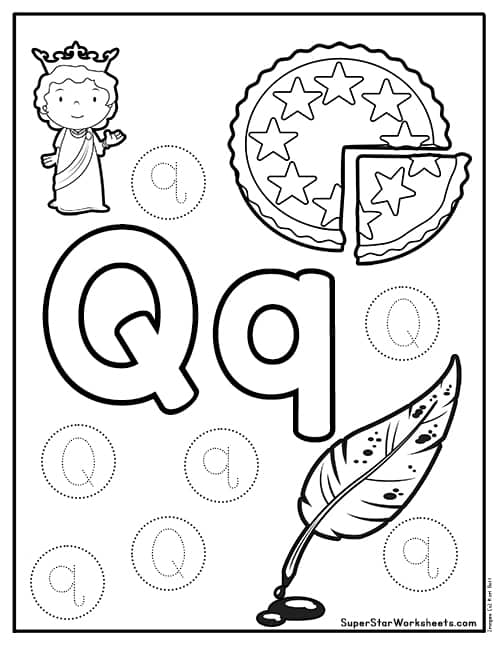 letter q worksheet for pre k
