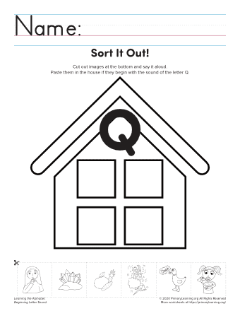 Cut And Paste Letter Q  
