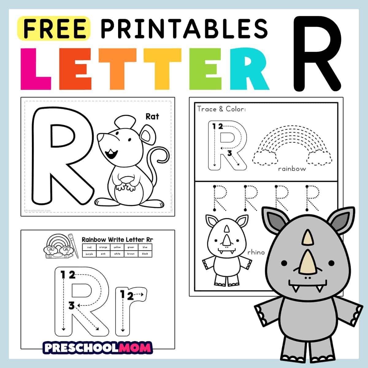 letter r preschool worksheet