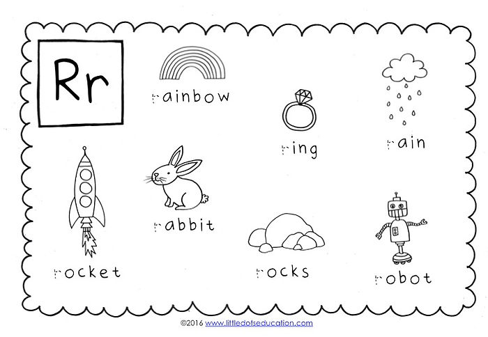 letter r preschool worksheet