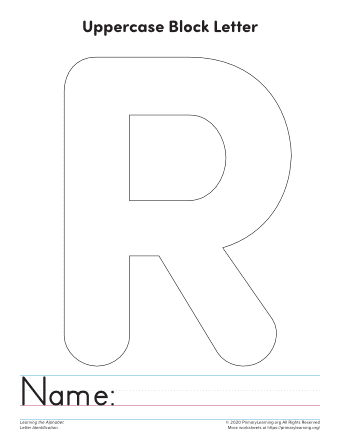 Uppercase Letter R Template Printable  