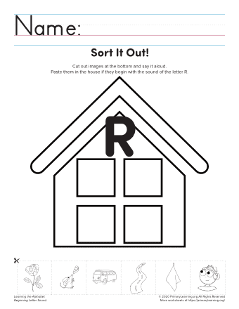 Cut And Paste Letter R  