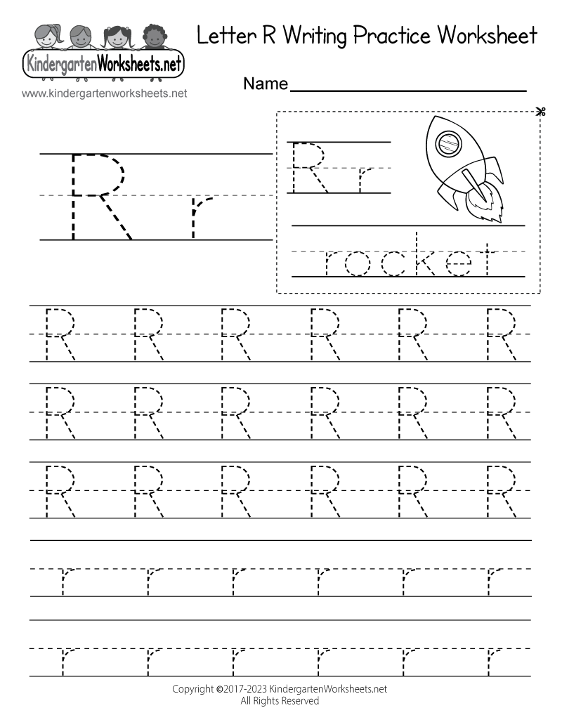 letter r worksheet for kindergarten