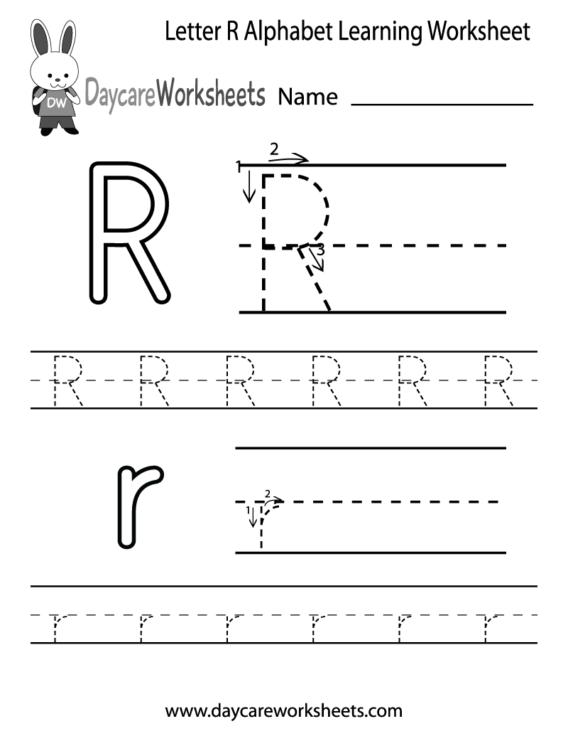 letter r worksheet for pre k