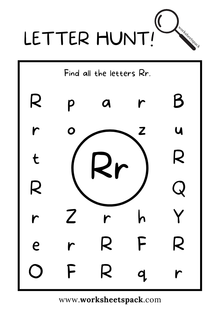 letter r worksheet pre k