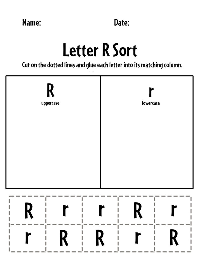letter r worksheet preschool