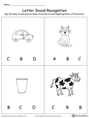 letter recognition worksheet letter c