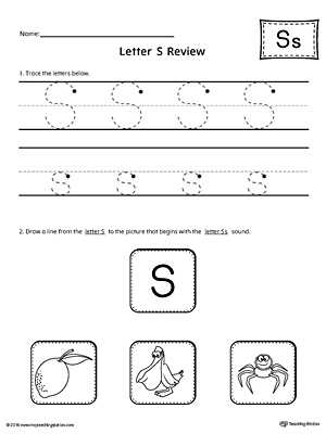 Letter S Review Worksheet | MyTeachingStation.com