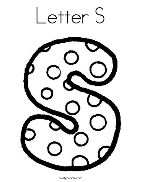 letter s coloring pages