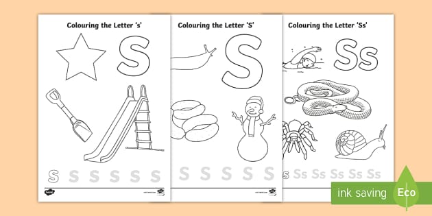 letter s coloring pages
