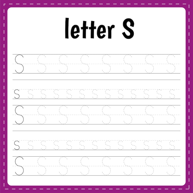 letter s practice worksheet