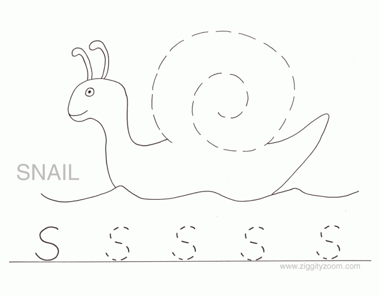 Letter S Alphabet Tracing Worksheets -