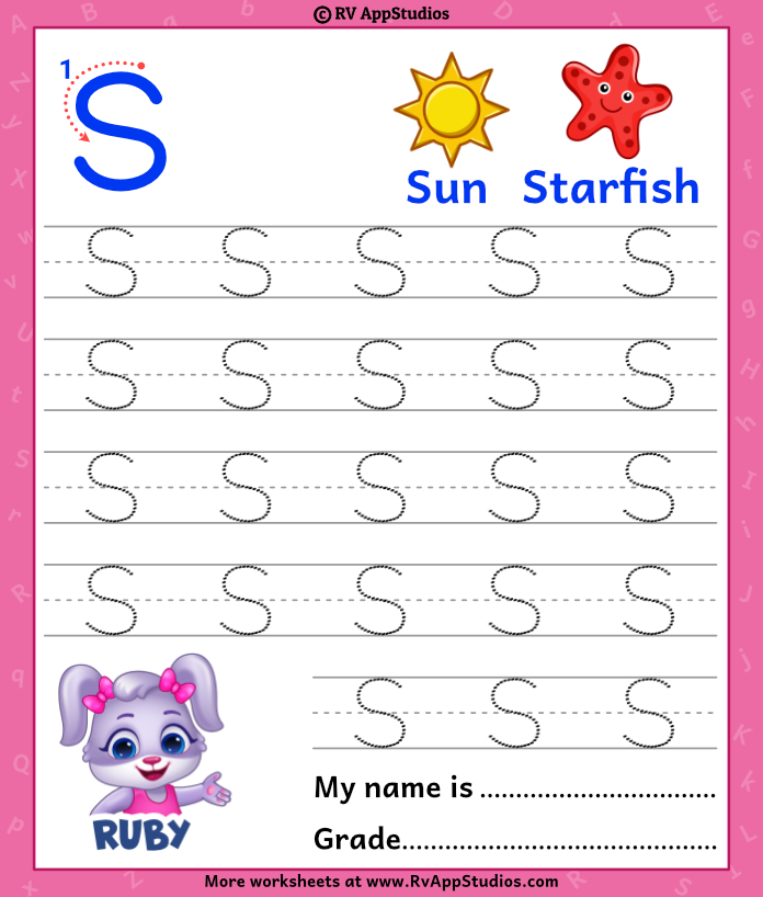 letter s tracing worksheet
