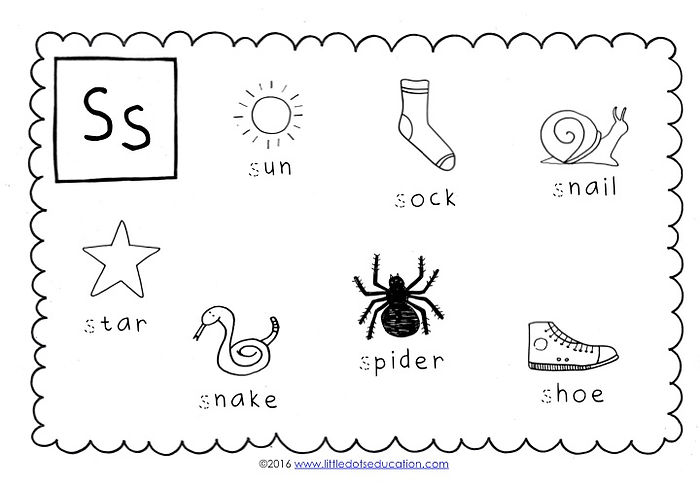 Preschool Letter S Activities and Worksheets