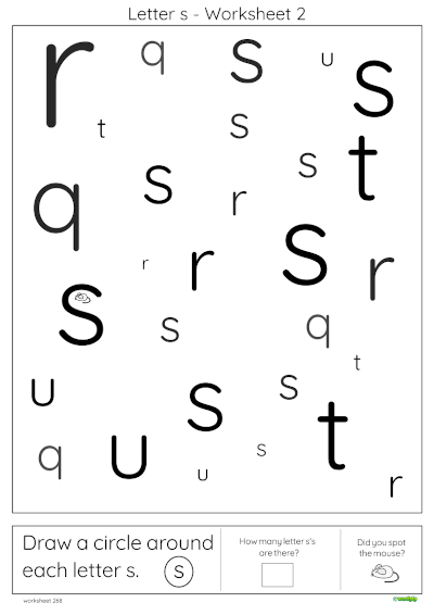 Letter s Worksheet 2
