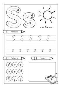 letter s worksheet for preschoolers