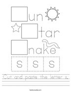 Letter S Worksheets - Twisty Noodle