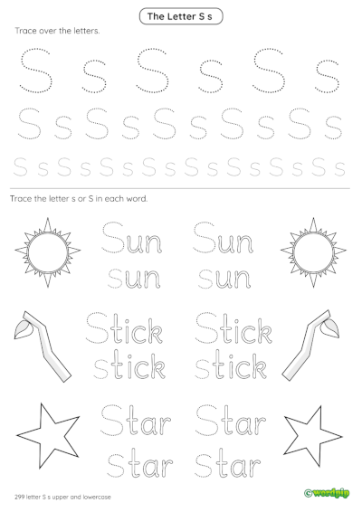 letter s worksheet preschool