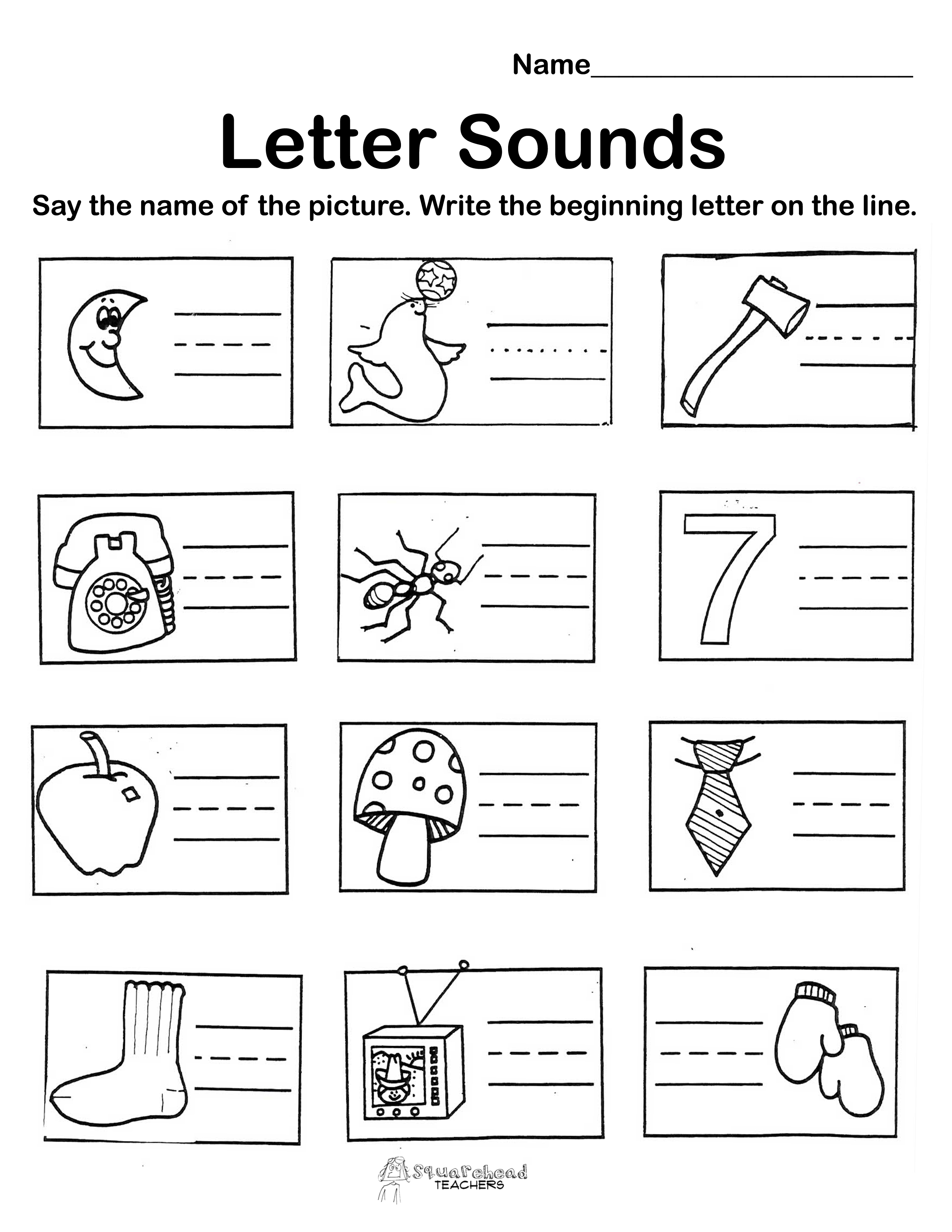 letter sound worksheet for kindergarten