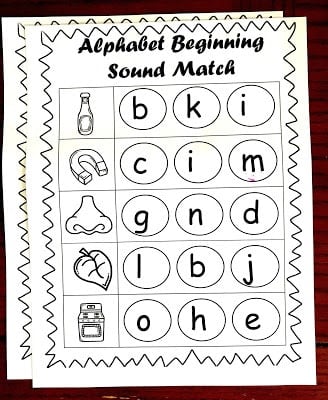 letter sound worksheet free