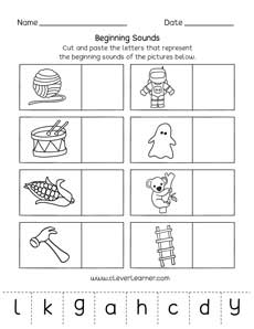 Free and fun beginning sounds worksheets for preschools