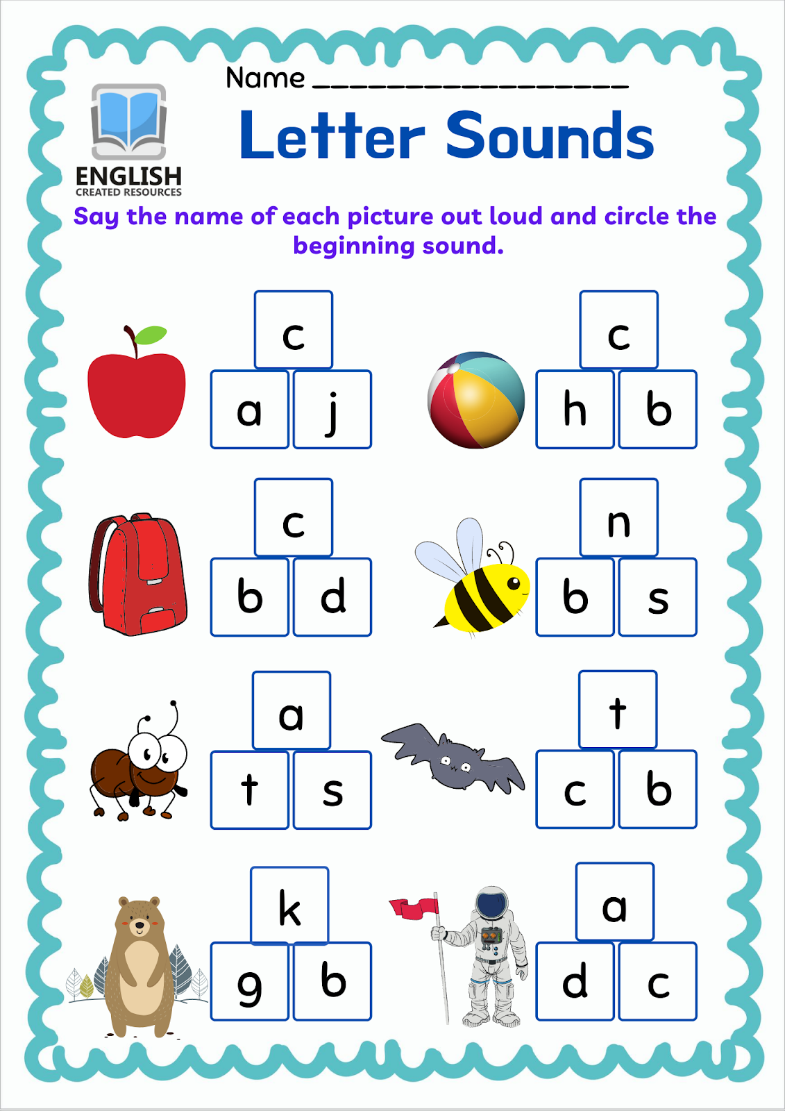 letter sound worksheet free