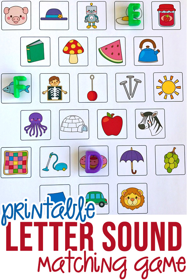 Printable Letter Sound Matching Game