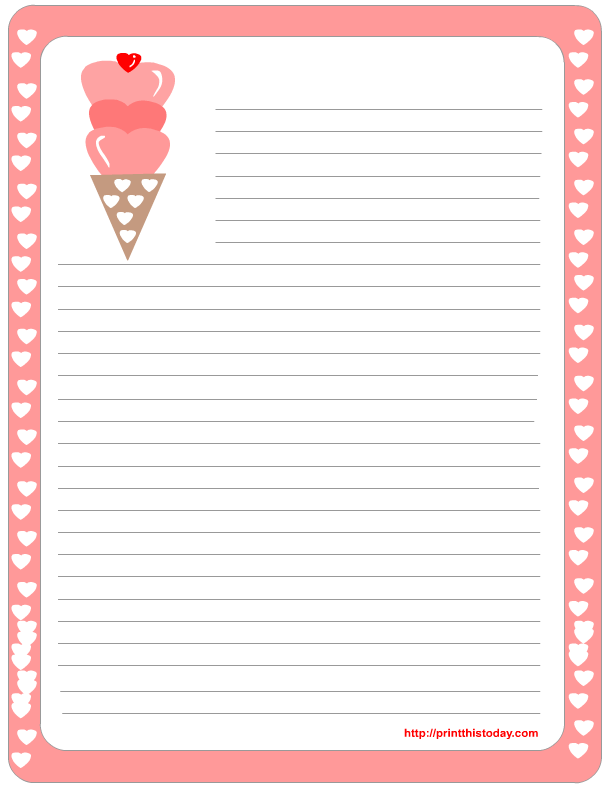 letter stationary printable