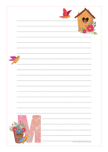 letter stationary printable