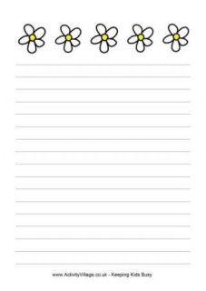 letter stationary printable