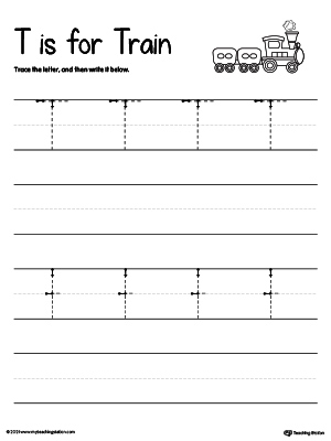 letter t tracing worksheet