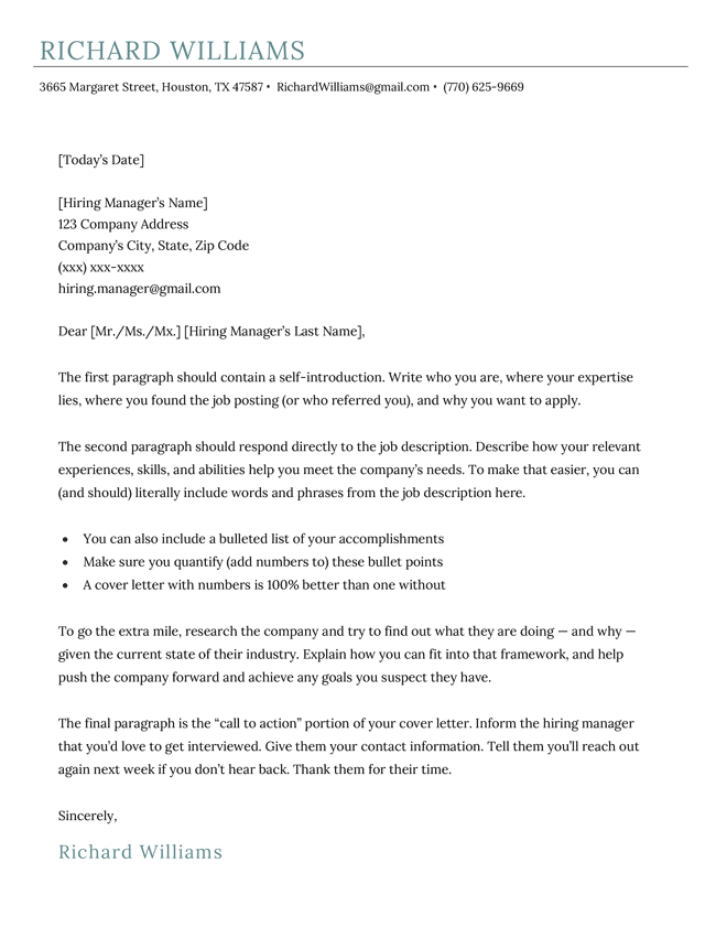40+ Basic Cover Letter Templates: Free for Word &  G Docs