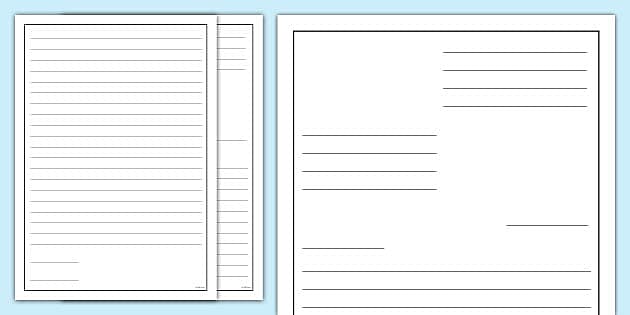 Formal Letter Writing Template | CfE Resources - Twinkl
